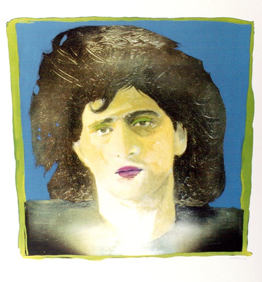 Artist: b'SHOMALY, Alberr' | Title: b'Self-portrait with lots of feeling' | Date: 1973 | Technique: b'offset-lithograph, printed in colour, from four aluminium plates'