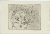 Artist: WALKER, Murray | Title: Children playing at Kallista. | Date: 1966 | Technique: etching, printed in black ink, from one plate