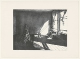 Artist: b'Dunlop, Brian.' | Title: b'Sunlight and shadow' | Date: c1984 | Technique: b'lithograph, printed in black ink, from one stone'