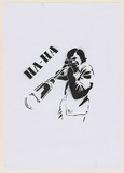 Artist: b'HAHA,' | Title: b'Hitman I.' | Date: 2004 | Technique: b'stencil, printed in black ink, from one stencil'