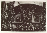Artist: Senbergs, Jan. | Title: Others wars | Date: 1992 | Technique: etching, printed in black ink, from one plate | Copyright: © Jan Senbergs