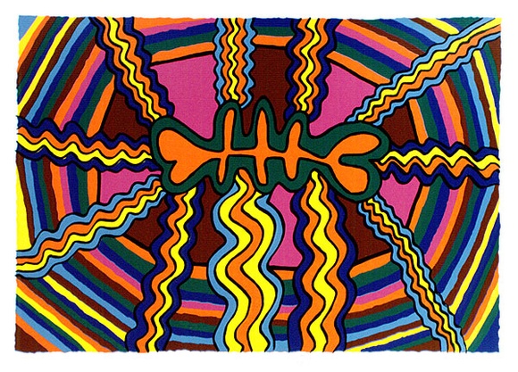 Artist: b'Pike, Jimmy.' | Title: b'Yarntayi' | Date: 1989 | Technique: b'screenprint, printed in colour, from multiple stencils'