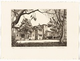 Artist: PLATT, Austin | Title: Sydney C of E Grammar School for Girls, East Sydney | Date: 1945 | Technique: etching, printed in black ink, from one plate