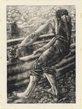 Artist: b'Faggioni, Giorgio.' | Title: b'On the beach.' | Date: 1982 | Technique: b'engraving, printed in black ink, from one plate'