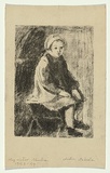 Artist: Groblicka, Lidia. | Title: My sister Nonka | Date: 1953-54 | Technique: lithograph, printed in black ink, from one stone