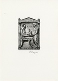 Artist: b'Frazer, David.' | Title: b'Robert C. Littlewood (the wine bar)' | Date: c.2001 | Technique: b'wood-engraving, printed in black in, from one block'