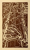 Artist: Coleman, Constance. | Title: Prospectus for Bellbirds and other poems. | Date: 1982 | Technique: linocut, printed in black ink, from one block