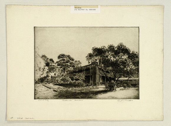 Artist: b'PLATT, Austin' | Title: b'Redlands, Cremorne' | Date: 1935 | Technique: b'etching, printed in black ink, from one plate'