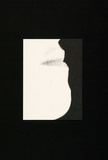 Artist: b'TWIGG-PATTERSON, Sara' | Title: b'not titled [lips in profile]' | Date: (1980) | Technique: b'offset-lithograph, printed in black ink'