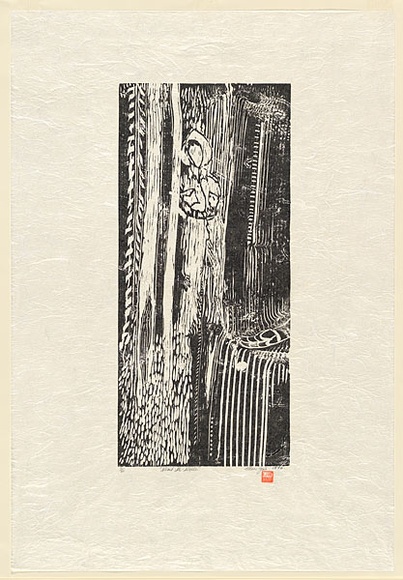 Artist: b'JOSE, Ellen' | Title: b'Wait-a-while' | Date: 1992 | Technique: b'woodcut'