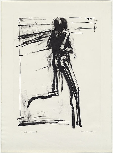 Artist: b'ROSE, David' | Title: b'Runner 1' | Date: 1966 | Technique: b'lithograph, printed in black ink, from one stone'