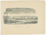 Title: b'Part of Adelaide, from the N.W. (Mt. Lofty)' | Date: c.1880s | Technique: b'transfer-lithograph, printed in dark green, from one stone [or plate]'