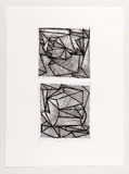 Artist: b'Whitting, Peter.' | Title: b'Moroka diptych I.' | Date: 1988 | Technique: b'etching, printed in black ink, from one plate'