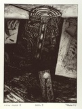 Artist: b'Ralph, Timothy' | Title: b'Babel II' | Date: 1987 | Technique: b'etching and aquatint, printed in black ink with plate-tone, from one plate' | Copyright: b'\xc2\xa9 Timothy Ralph. Licensed by VISCOPY, Australia'