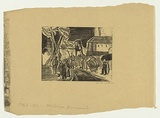 Artist: b'Groblicka, Lidia.' | Title: b'Village funeral' | Date: 1956-57 | Technique: b'woodcut, printed in black ink, from one block'