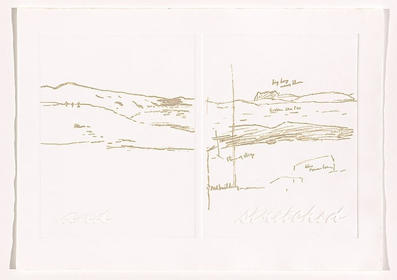 Title: b'Antarctica (sheet 15)' | Date: 1988 | Technique: b'photo-etching and embossing, printed in intaglio and relief, from two zinc plates'