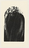 Artist: b'AMOR, Rick' | Title: b'not titled (large raven front on 1).' | Date: (1990) | Technique: b'woodcut, printed in black ink, from one block'