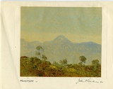 Artist: Gardner, John A. | Title: not titled [Central Australian landscape]. | Date: 1943 | Technique: monotype, printed in colour