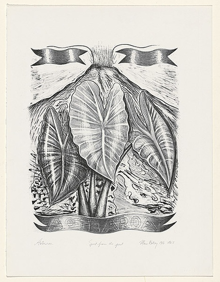 Artist: b'Kelsey, Marie.' | Title: b'Aotearoa spirit from the past' | Date: 1986 | Technique: b'lithograph, printed in black ink, from one stone'