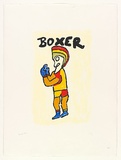 Title: The boxer | Date: 2009 | Technique: screenprint, printed in colour, from seven stencils