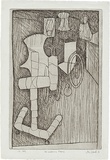 Artist: b'Brack, John.' | Title: b'The walking frame.' | Date: 1966 | Technique: b'etching, printed in black ink with plate-tone, from one plate' | Copyright: b'\xc2\xa9 Helen Brack'