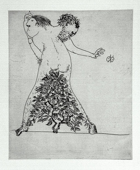 Artist: b'BOYD, Arthur' | Title: b'The survivor.' | Date: 1971 | Technique: b'etching, printed in black ink, from one plate' | Copyright: b'Reproduced with permission of Bundanon Trust'