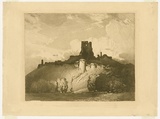 Artist: b'Streeton, Arthur.' | Title: b'Corfe Castle.' | Date: (1912) | Technique: b'lithograph, printed in olive green ink, from one stone'