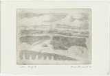 Artist: Anceschi, Eros. | Title: Clouds and hills | Date: 1986 | Technique: etching, printed in black ink, from one plate