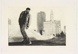Artist: James, Garry. | Title: Boys go sightseeing | Date: 1991, January | Technique: etching printed in black ink with plate-tone, from one plate