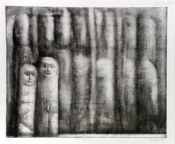 Artist: b'Looby, Keith.' | Title: b'5th class' | Date: 1976 | Technique: b'etching and aquatint, printed in black ink, from one plate' | Copyright: b'\xc2\xa9 Keith Looby'