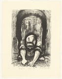 Artist: Counihan, Noel. | Title: Woman gathering vine prunings. | Date: 1981 | Technique: lithograph, printed in black ink, from one stone
