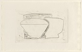 Title: b'Covered bowl 1' | Date: 1983 | Technique: b'drypoint, printed in black ink, from one perspex plate'