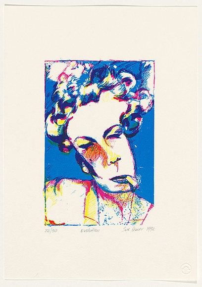 Artist: b'Connors, Sue.' | Title: b'Evolution.' | Date: 1992 | Technique: b'screenprint, printed in colour, from four stencils'