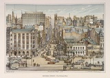 Artist: b'Freedman, Harold.' | Title: b'Bourke Street.' | Date: 1962 | Technique: b'lithograph'