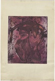 Artist: b'Nolan, Sidney.' | Title: b'Carcass' | Date: 1958 | Technique: b'etching, burnishing and aquatint, printed in colour, from one plate'