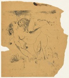 Artist: BOYD, Arthur | Title: Nude with beast. | Date: 1960-70 | Copyright: Reproduced with permission of Bundanon Trust