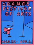 Artist: Sharp, Martin. | Title: Orange Festival of Arts | Date: (1985) | Technique: screenprint, printed in colour, from four stencils