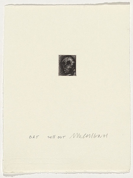 Artist: b'Cullen, Adam.' | Title: b'Sell out' | Date: 2001 | Technique: b'etching, printed in black ink, from one plate'