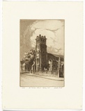 Artist: PLATT, Austin | Title: St Philip's Church, Sydney | Date: 1945 | Technique: etching, printed in black ink, from one plate