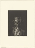 Artist: b'Lee, Graeme.' | Title: b'Man in hat V' | Date: 1996, March | Technique: b'etching, printed in black ink with plate-tone, from one plate'