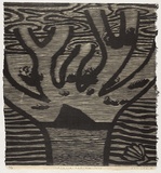 Artist: b'Schlitz, Michael.' | Title: b'Precipitation tree' | Date: 2005 | Technique: b'woodcut, printed in black ink, from one block'