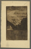 Artist: b'Coleman, Constance.' | Title: b'Bookplate: Hugh Sutton.' | Date: 1940s | Technique: b'etching and aquatint, printed in brown ink with plate-tone, from one plate'