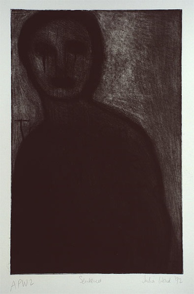 Artist: b'Ward, Julia.' | Title: b'Sentences' | Date: 1992 | Technique: b'etching and aquatint, printed in black ink, from one plate'