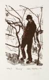 Artist: b'NICOLSON, Noel' | Title: b'Pruning' | Date: 1997, July | Technique: b'lithograph, printed in black ink, from one stone; hand-coloured'