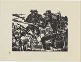 Artist: Miller, Peter. | Title: The pikeman. | Date: 1954 | Technique: linocut, printed in black ink, from one block