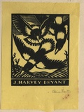 Artist: b'FEINT, Adrian' | Title: b'Bookplate: J. Harvey Byrant.' | Date: (1933) | Technique: b'wood-engraving, printed in black ink, from one block' | Copyright: b'Courtesy the Estate of Adrian Feint'