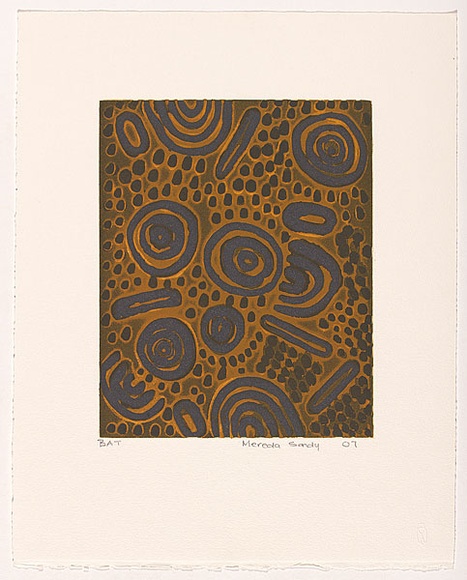 Artist: b'Sandy Nungurrayi, Mereda.' | Title: b'Untitled (1).' | Date: 2006 | Technique: b'open-bite and aquatint with colour roll, printed in colour, from multiple plates'