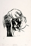 Artist: b'Lincoln, Kevin.' | Title: b'Girl' | Date: 1965 | Technique: b'linocut, printed in black ink, from one block' | Copyright: b'\xc2\xa9 Kevin Lincoln. Licensed by VISCOPY, Australia'