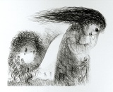 Artist: BOYD, Arthur | Title: St Francis when young turning aside. | Date: (1965) | Technique: lithograph, printed in black ink, from one plate | Copyright: Reproduced with permission of Bundanon Trust