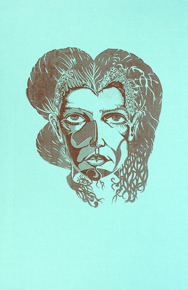 Artist: b'McCoy, John.' | Title: b(Poster of woman's face) | Technique: b'screenprint, printed in colour, from multiple stencils'